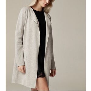 J. Crew Gray Juliette Collarless Mid Length Sweater Blazer